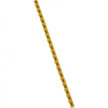 Маркер LEGRAND Duplix чёрная маркировка на желтом фоне заглавная буква B