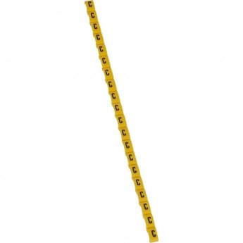 Маркер LEGRAND Duplix чёрная маркировка на желтом фоне заглавная буква C