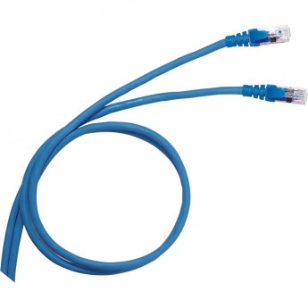 Шнур коммутационный LEGRAND RJ 45 категория 6 F/UTP PVC экранированный 2 м голубой