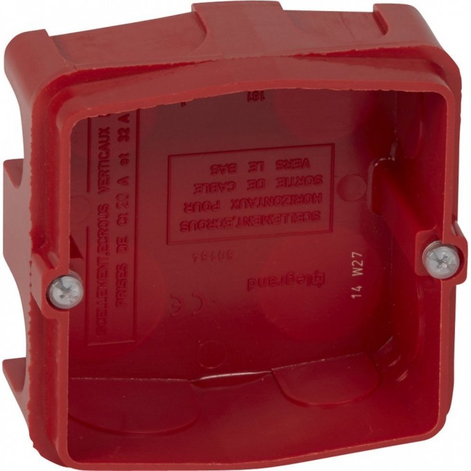 Корпус LEGRAND Batibox кир.ст.для розеток 20/32A глубина 40мм, красный 080184 Корпус LEGRAND Batibox кир.ст.для розеток 20/32A глубина 40мм, красный 080184