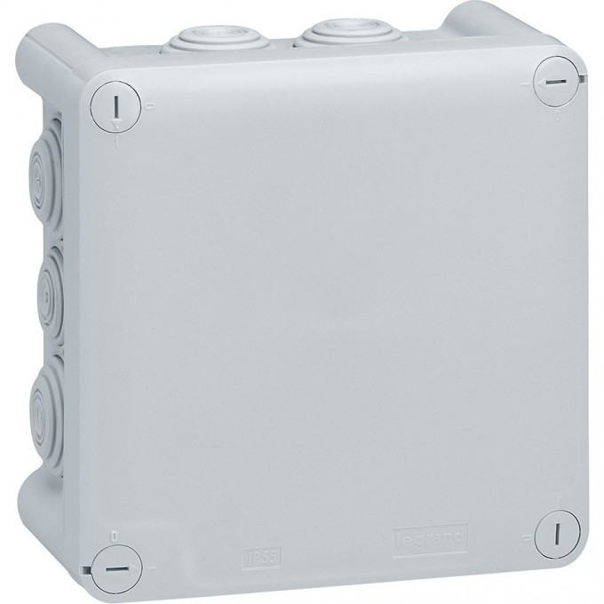 Коробка квадратная LEGRAND Plexo 130x130x74 IP 55 IK 07 10 кабельных вводов 650 °C серый 092032 Коробка квадратная LEGRAND Plexo 130x130x74 IP 55 IK 07 10 кабельных вводов 650 °C серый 092032