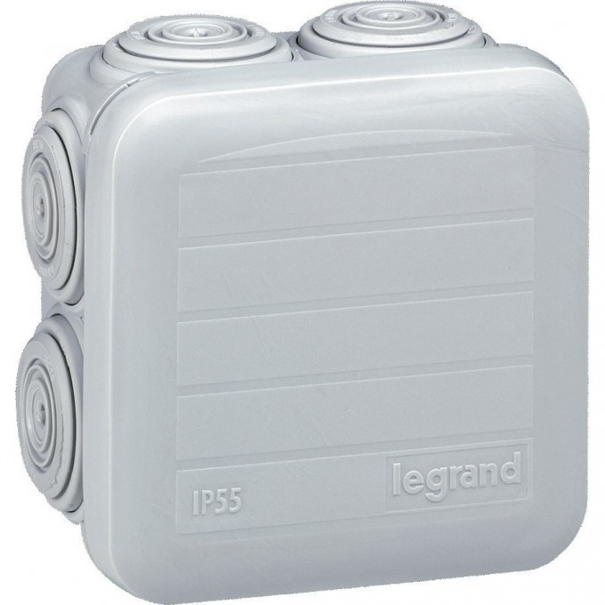 Коробка LEGRAND Plexo IP55 65х65х40мм серый 092005 Коробка LEGRAND Plexo IP55 65х65х40мм серый 092005