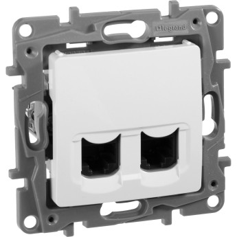 Двойная розетка LEGRAND Etika RJ 45 категория 5е UTP белый