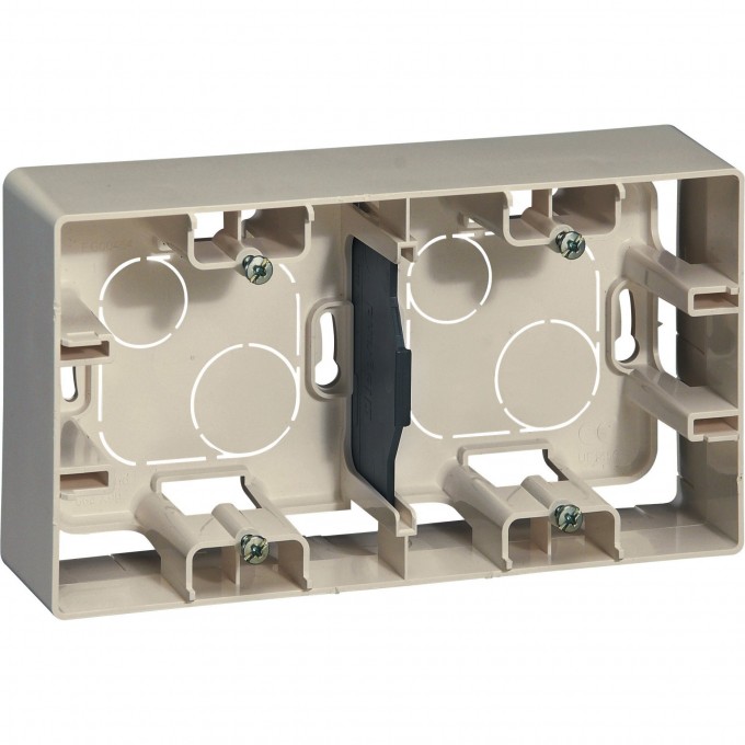 Коробка накладного монтажа LEGRAND Etika 2 поста слоновая кость 672540 Коробка накладного монтажа LEGRAND Etika 2 поста слоновая кость 672540