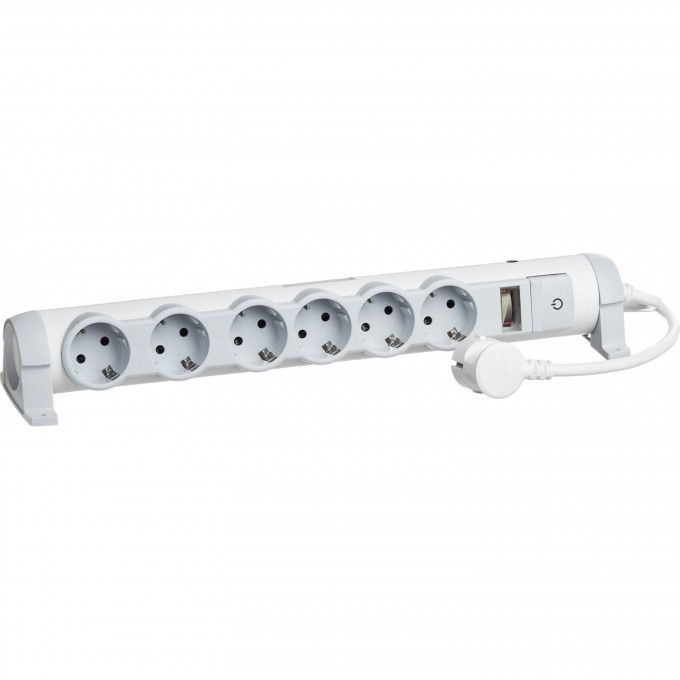 Многорозеточный блок LEGRAND 'Комфорт и безопасность' 6 x 2К+З с кабелем длиной 3 м белый 694647 Многорозеточный блок LEGRAND 'Комфорт и безопасность' 6 x 2К+З с кабелем длиной 3 м белый 694647