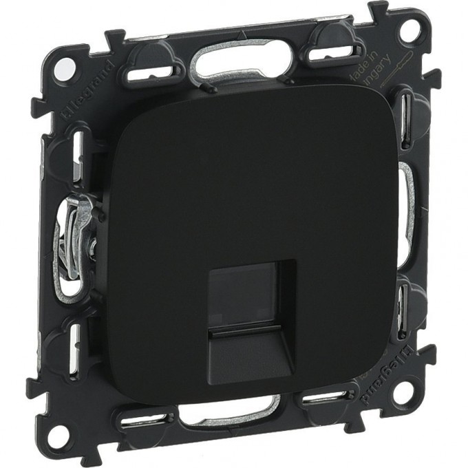 Розетка LEGRAND Valena ALLURE информационная одиночная RJ45 кат.5е UTP с лицевой панелью антрацит 753950 Розетка LEGRAND Valena ALLURE информационная одиночная RJ45 кат.5е UTP с лицевой панелью антрацит 753950