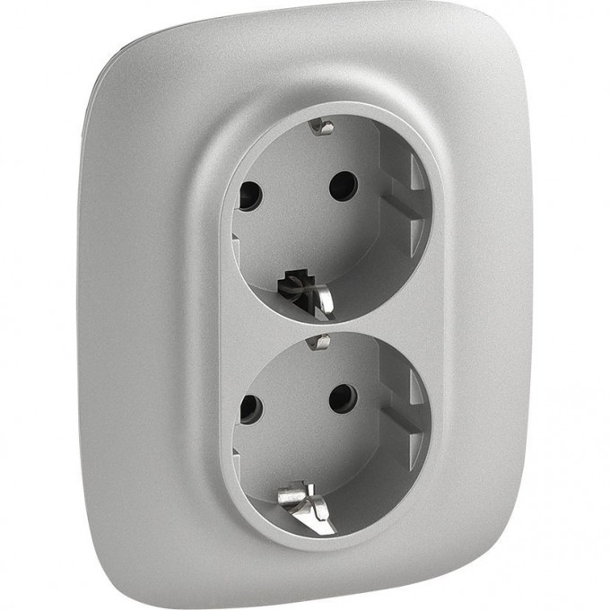 Силовая розетка LEGRAND Valena ALLURE двойная 2х2К+З 16А 250В с лицевой панелью с защитными шторками безвинтовые зажимы алюминий 753926 Силовая розетка LEGRAND Valena ALLURE двойная 2х2К+З 16А 250В с лицевой панелью с защитными шторками безвинтовые зажимы алюминий 753926