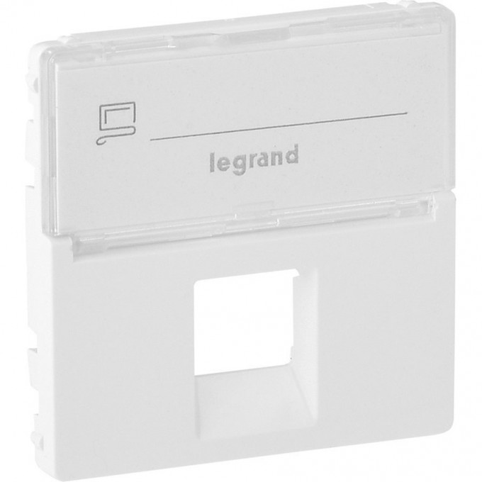 Лицевая панель LEGRAND Valena LIFE для одиночных розеток телефонных/информационных с держателем маркировки белый 755470 Лицевая панель LEGRAND Valena LIFE для одиночных розеток телефонных/информационных с держателем маркировки белый 755470