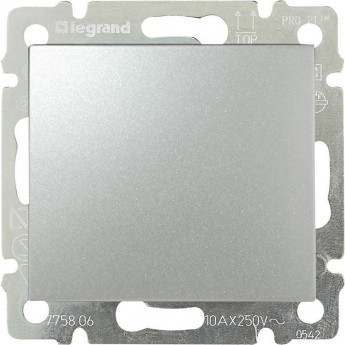 Переключатель промежуточный LEGRAND Valena 10 A 250 В алюминий Переключатель промежуточный LEGRAND Valena 10 A 250 В алюминий