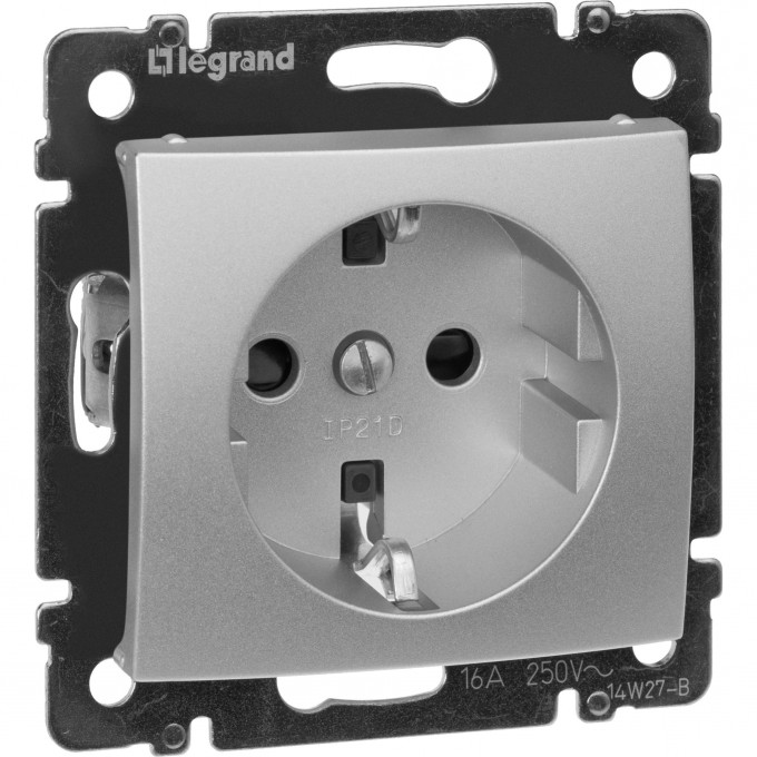 Силовая розетка LEGRAND Valena 2К+3 с защитными шторками на винтах 10/16 А 230/250 В алюминий 770121 Силовая розетка LEGRAND Valena 2К+3 с защитными шторками на винтах 10/16 А 230/250 В алюминий 770121