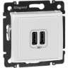 Зарядное устройство LEGRAND Valena с 2-мя коннекторами USB 1500 мА белый 770470
