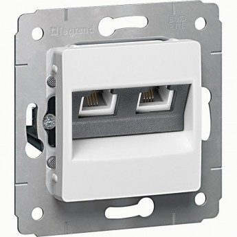 Информационная розетка LEGRAND Cariva 2xRJ45 категория 6 UTP белый
