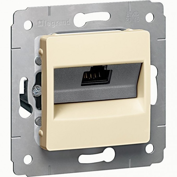 Информационная розетка LEGRAND Cariva RJ45 категория 6 UTP слоновая кость 773741 Информационная розетка LEGRAND Cariva RJ45 категория 6 UTP слоновая кость 773741