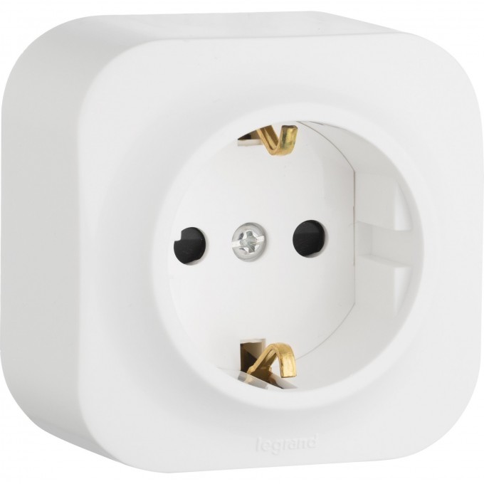 Розетка LEGRAND 2К+З без шторок 16 A 250 В Quteo IP 20 белый 782211 Розетка LEGRAND 2К+З без шторок 16 A 250 В Quteo IP 20 белый 782211