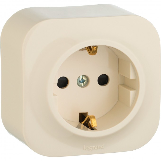 Розетка LEGRAND 2К+З с защитными шторками 16 A 250 В Quteo IP 20 слоновая кость 782250 Розетка LEGRAND 2К+З с защитными шторками 16 A 250 В Quteo IP 20 слоновая кость 782250