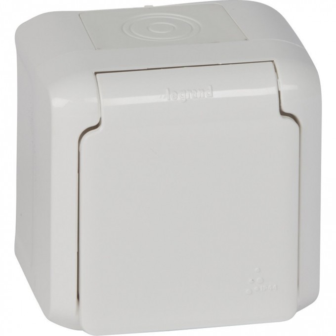 Розетка LEGRAND 2К+З с защитными шторками 16 A 250 В Quteo IP 44 белый 782321 Розетка LEGRAND 2К+З с защитными шторками 16 A 250 В Quteo IP 44 белый 782321