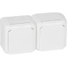 Розетки LEGRAND 2 х 2К+З с защитными шторками 16 A 250 В Quteo IP 44 белый 782323