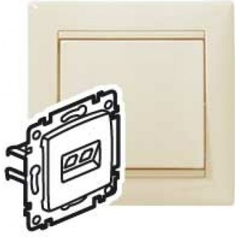 Информационная розетка LEGRAND Valena RJ45 категория 5e UTP 1 выход с захватами слоновая кость