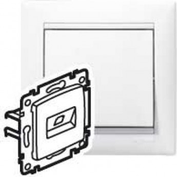 Информационная розетка LEGRAND Valena RJ45 категория 6 UTP 1 выход на захватах белый