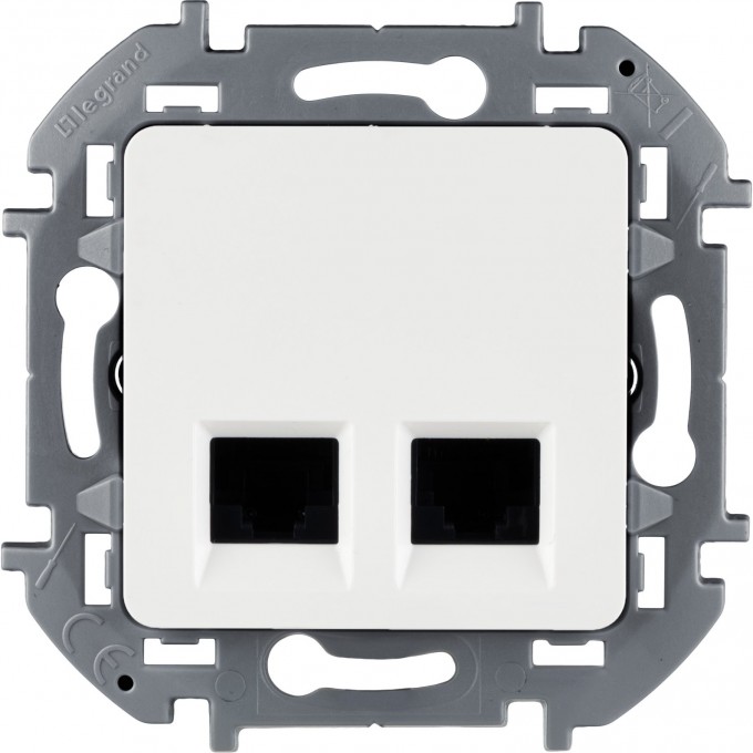 Розетка двойная LEGRAND INSPIRIA RJ 45 категория 5e UTP белый 673835 Розетка двойная LEGRAND INSPIRIA RJ 45 категория 5e UTP белый 673835