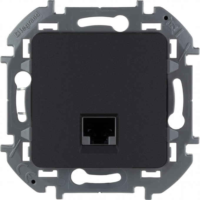 Розетка информационная LEGRAND INSPIRIA RJ 45 категория 5e UTP антрацит 673828 Розетка информационная LEGRAND INSPIRIA RJ 45 категория 5e UTP антрацит 673828