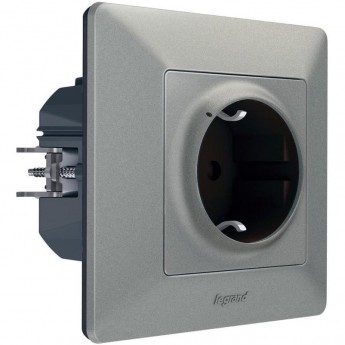 Умная розетка LEGRAND Valena Life with NETATMO 2К+З 16А 230В, алюминий